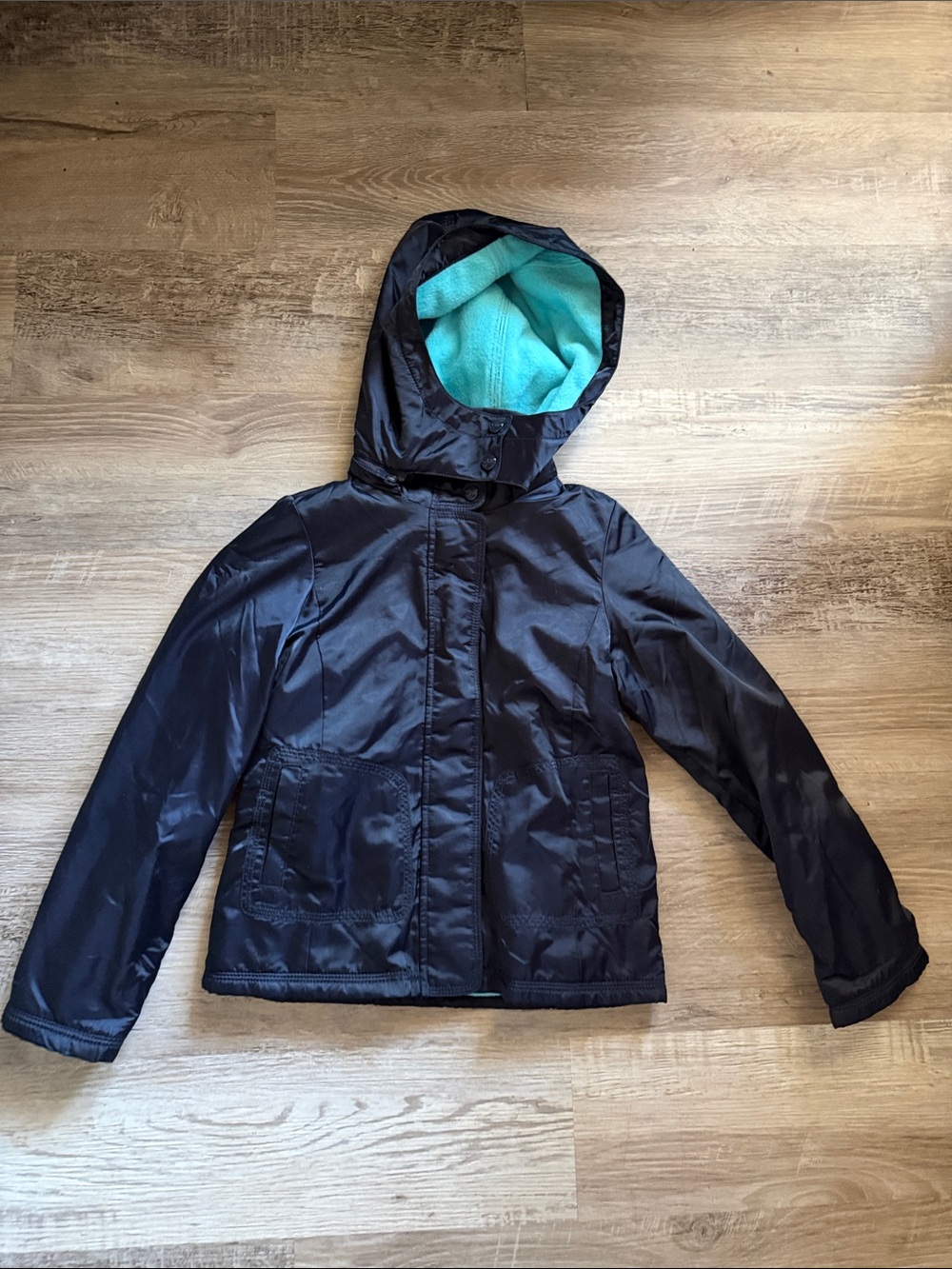 GAP Fleece Lined Hooded Rain Windbreaker